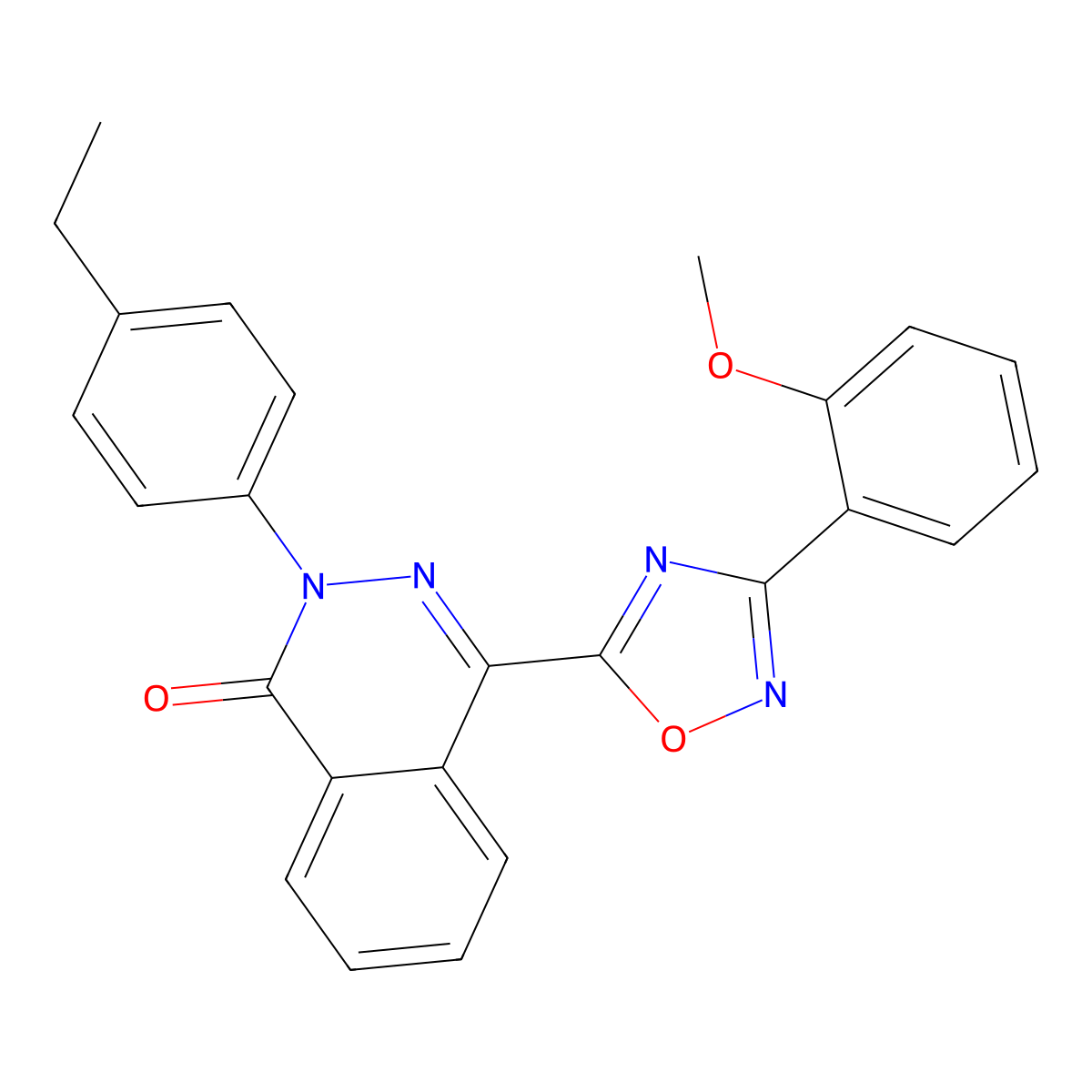 2-(4-ethylphenyl)-4-(3-(2-methoxyphenyl)-1,2,4-oxadiazol-5-yl)phthalazin-1(2H)-one molecular structure, CAS 1359479-04-1