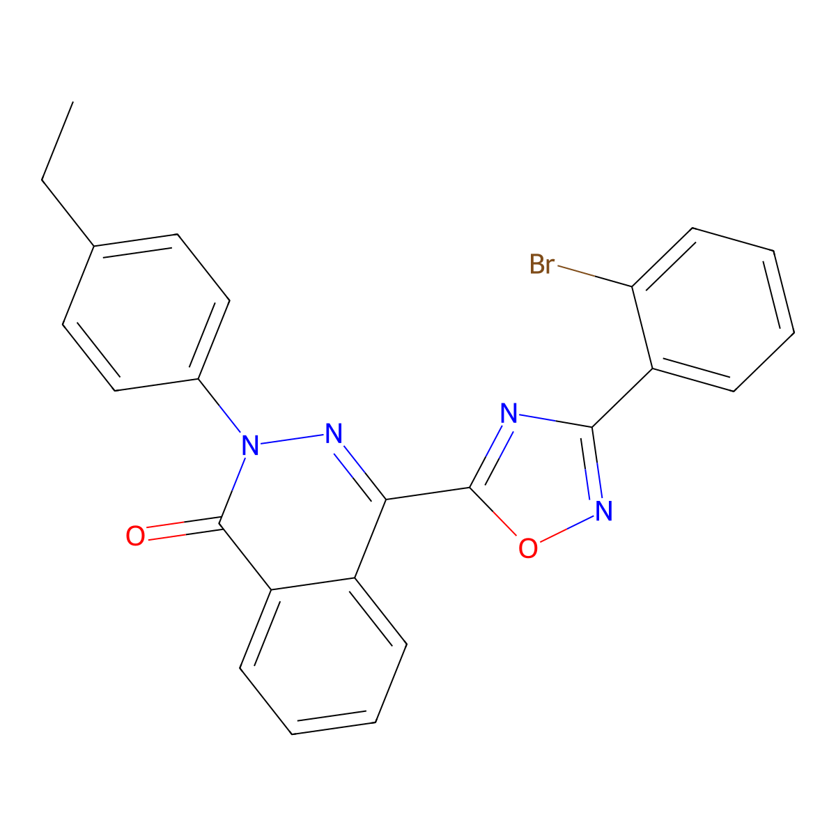 4-(3-(2-bromophenyl)-1,2,4-oxadiazol-5-yl)-2-(4-ethylphenyl)phthalazin-1(2H)-one molecular structure, CAS 1359479-16-5