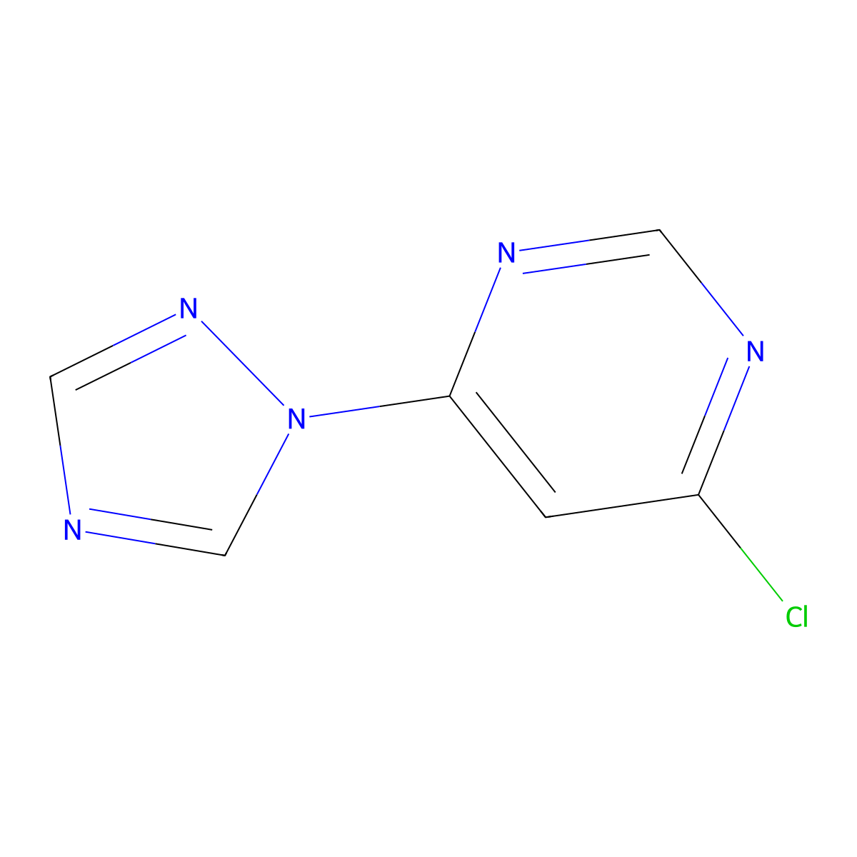 4-Chloro-6-(1H-1,2,4-triazol-1-YL)pyrimidine molecular structure, CAS 135948-75-3
