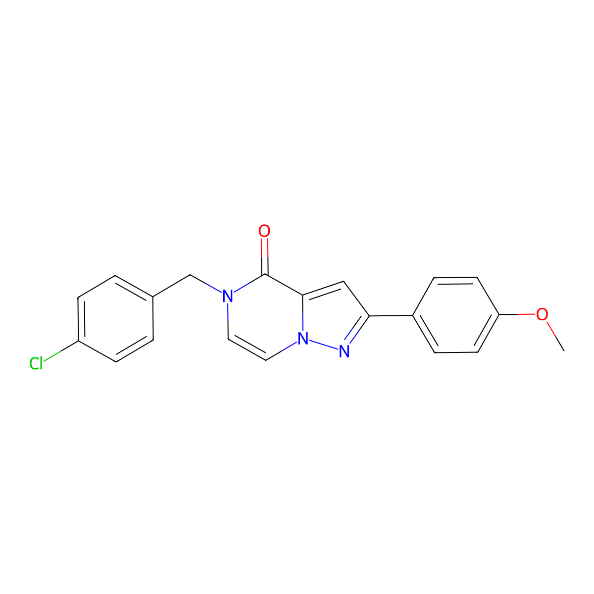 5-(4-chlorobenzyl)-2-(4-methoxyphenyl)pyrazolo[1,5-a]pyrazin-4(5H)-one molecular structure, CAS 1359483-67-2