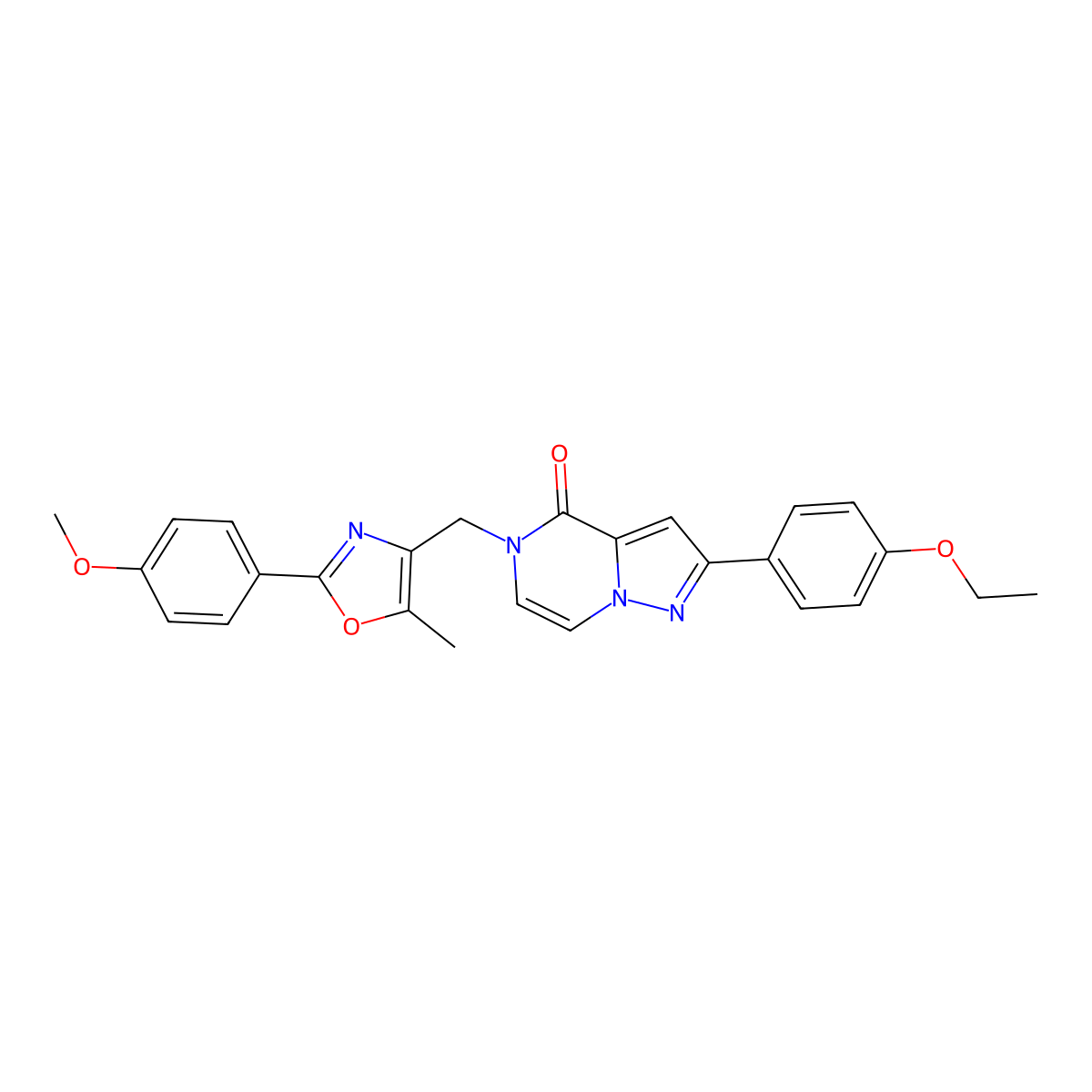 2-(4-ethoxyphenyl)-5-((2-(4-methoxyphenyl)-5-methyloxazol-4-yl)methyl)pyrazolo[1,5-a]pyrazin-4(5H)-one molecular structure, CAS 1359484-06-2