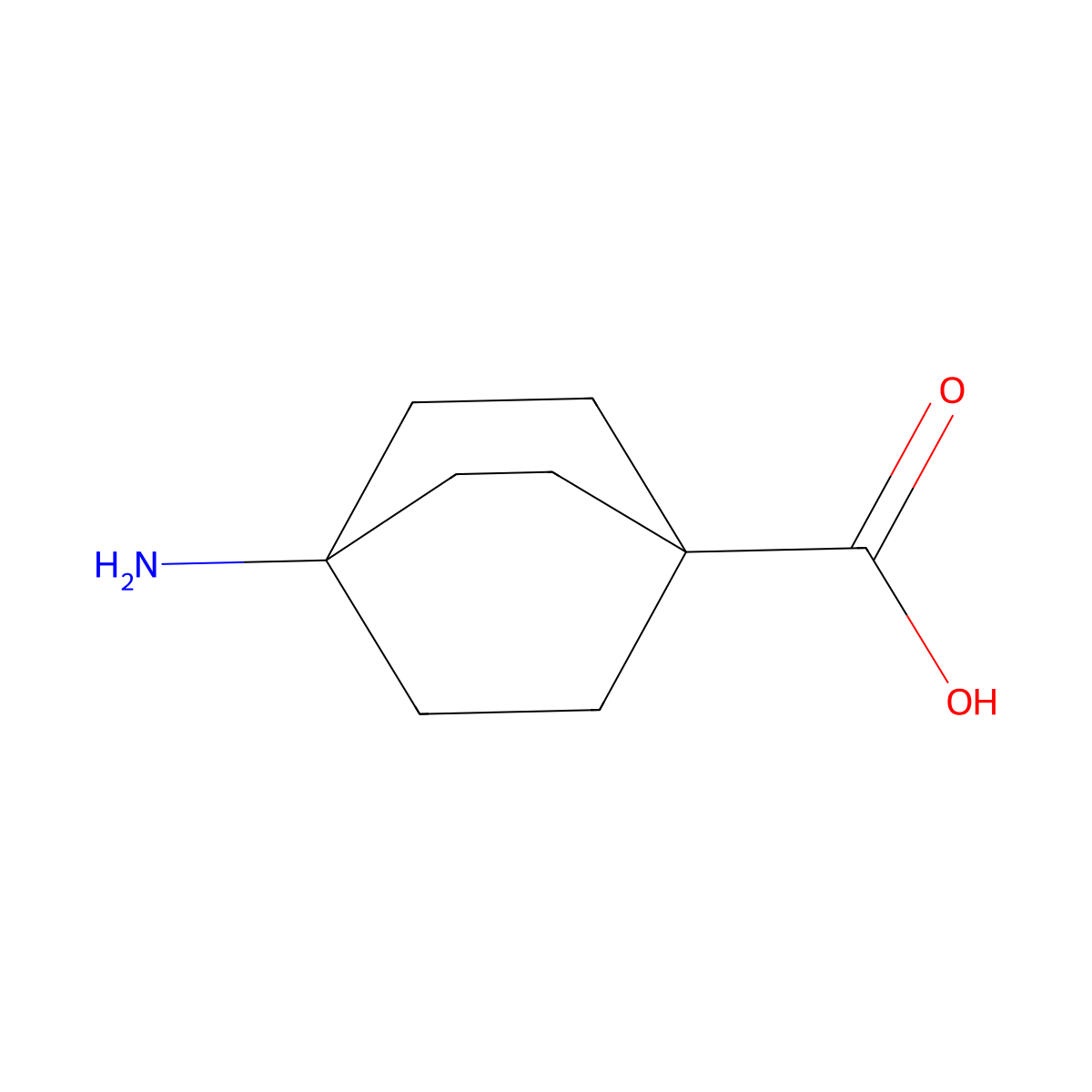 4-Aminobicyclo(2,2,2)octane-1-carboxylic acid molecular structure, CAS 13595-17-0