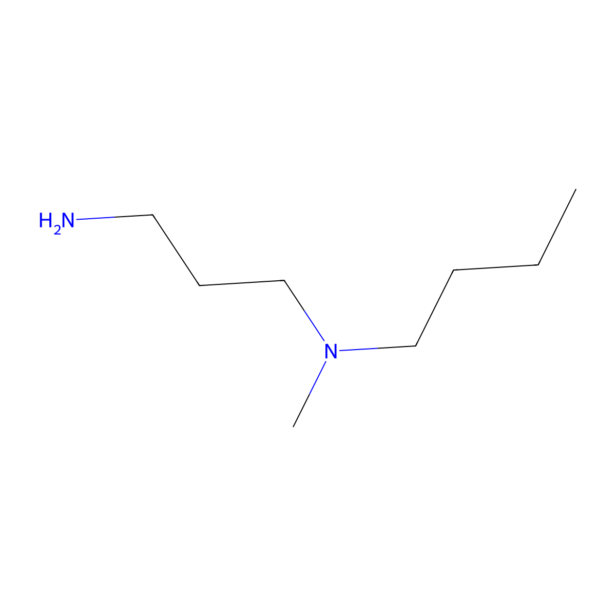 N-(3-aminopropyl)-N-butyl-N-methylamine molecular structure, CAS 13595-43-2