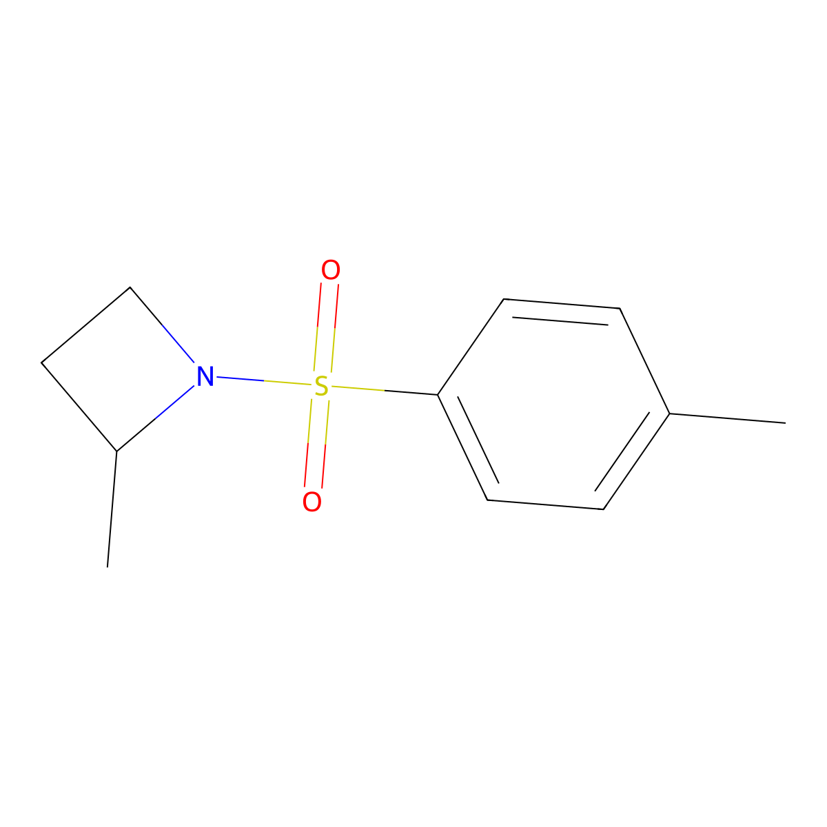 Azetidine, 2-methyl-1-(p-tolylsulfonyl)- molecular structure, CAS 13595-47-6