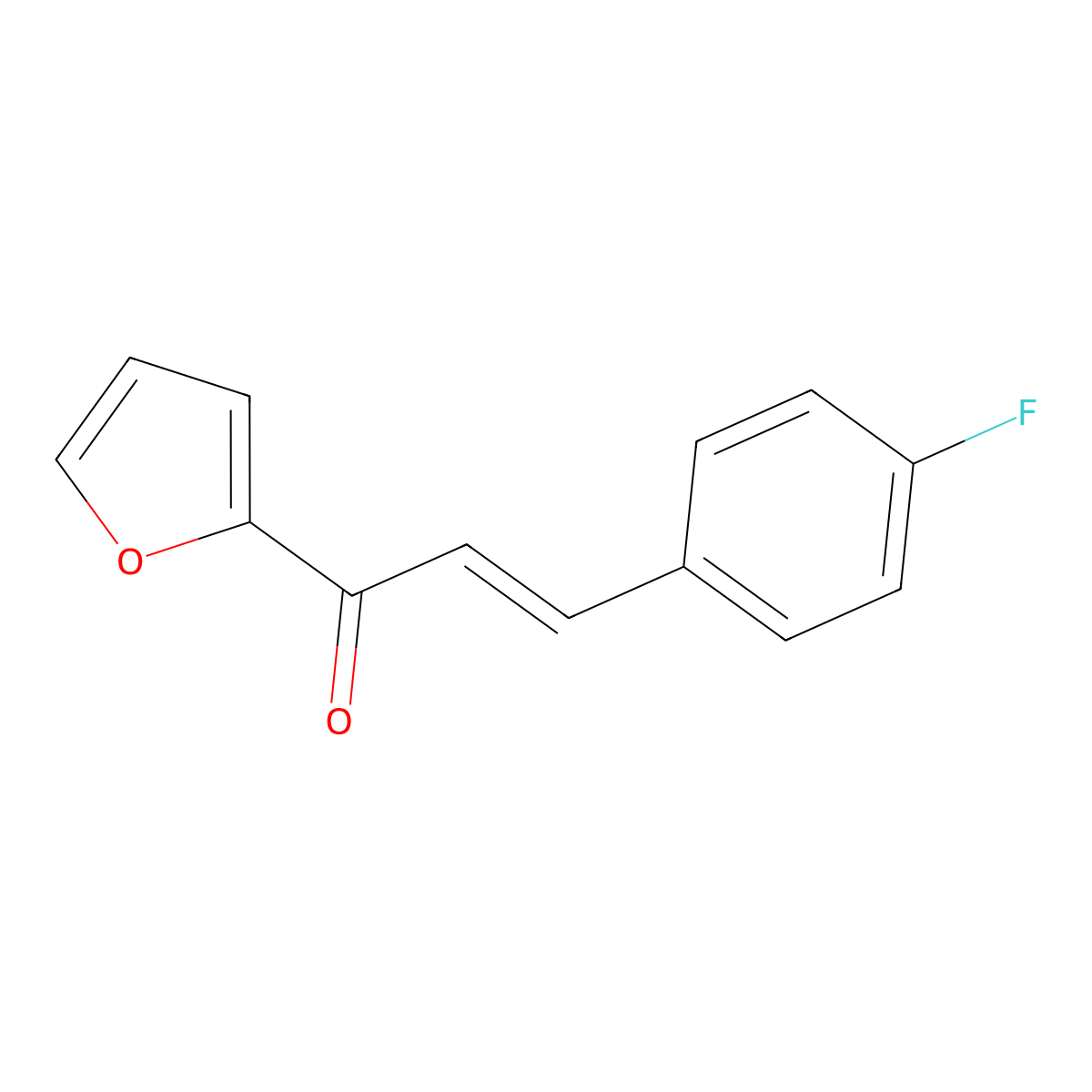 (2E)-3-(4-Fluorophenyl)-1-(furan-2-yl)prop-2-en-1-one molecular structure, CAS 135950-64-0