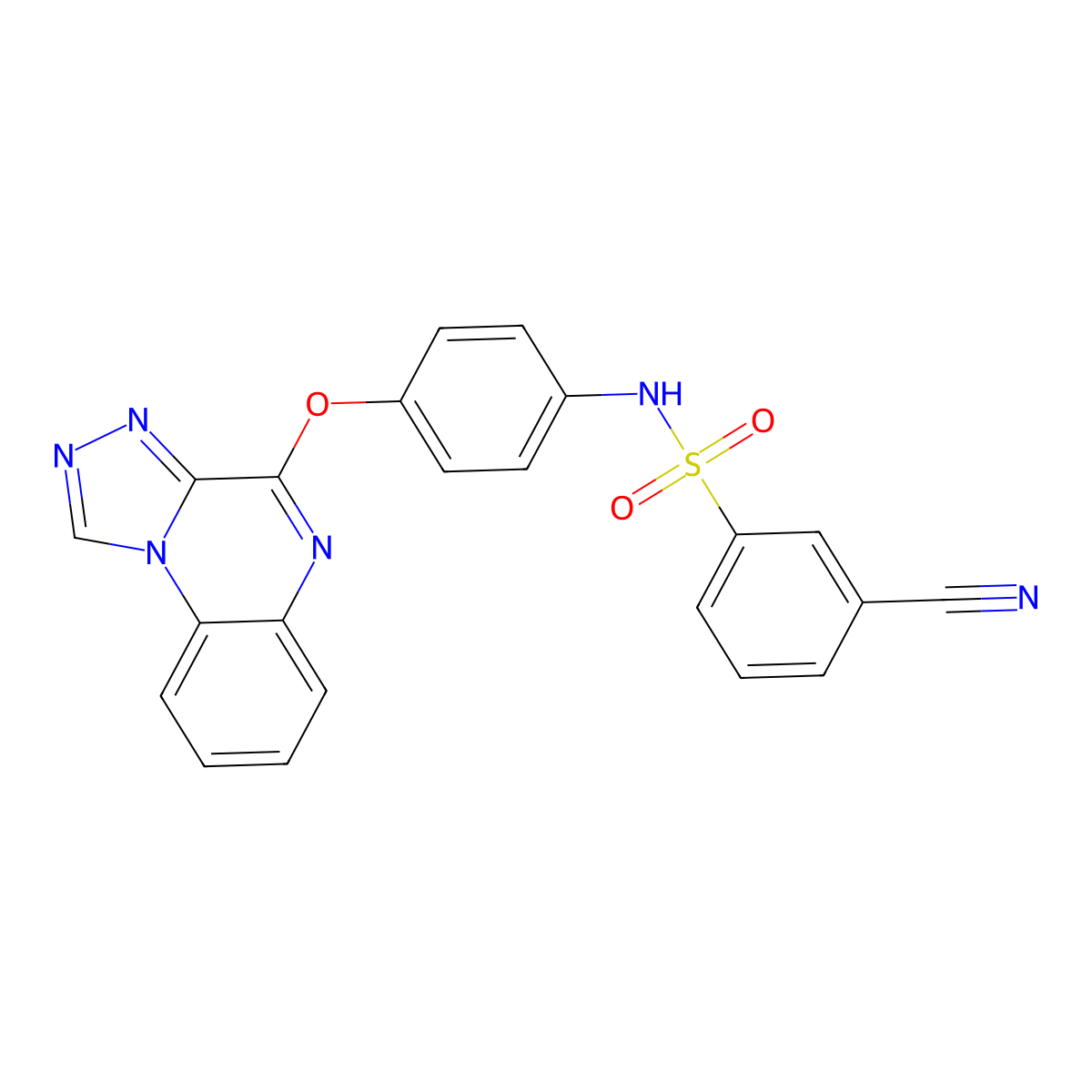 N-[4-([1,2,4]Triazolo[4,3-a]quinoxalin-4-yloxy)phenyl]-3-cyanobenzenesulfonamide molecular structure, CAS 1359526-79-6