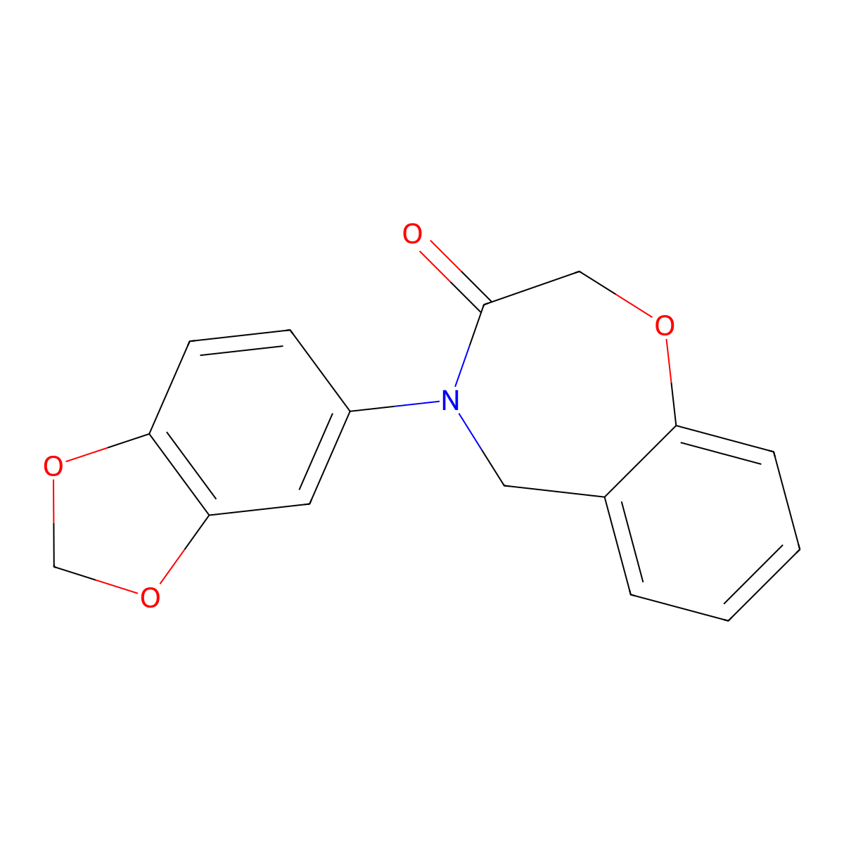 4-(1,3-benzodioxol-5-yl)-4,5-dihydro-1,4-benzoxazepin-3(2H)-one molecular structure, CAS 1359553-69-7