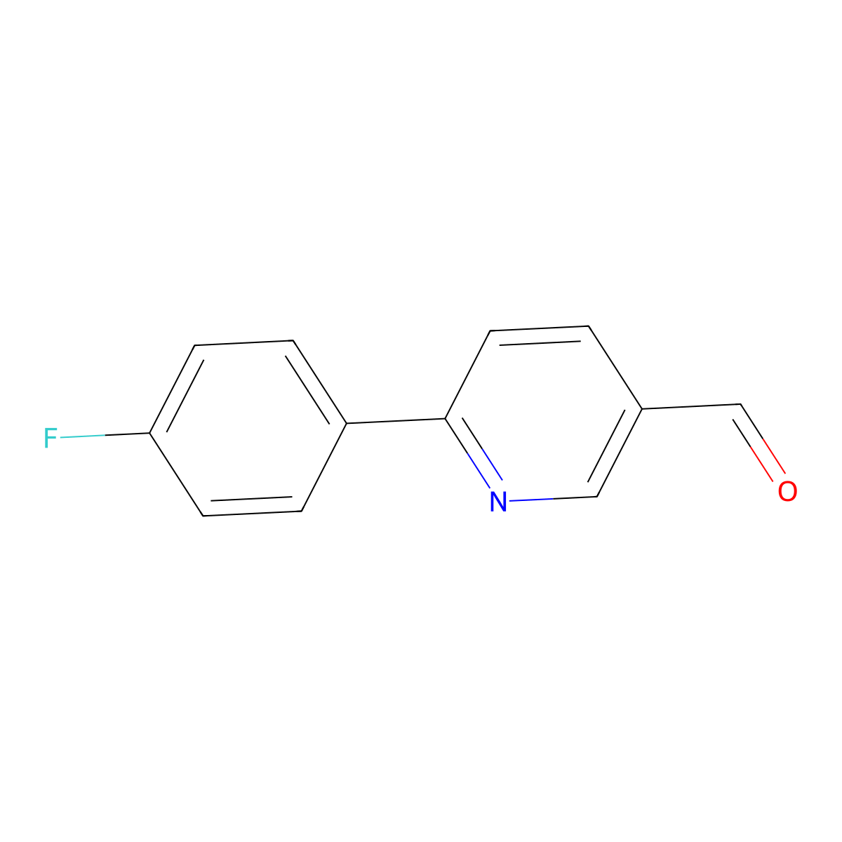 6-(4-Fluorophenyl)nicotinaldehyde molecular structure, CAS 135958-93-9