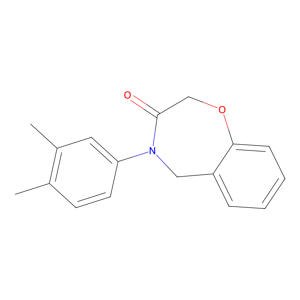 4-(3,4-dimethylphenyl)-4,5-dihydrobenzo[f][1,4]oxazepin-3(2H)-one molecular structure, CAS 1359596-54-5