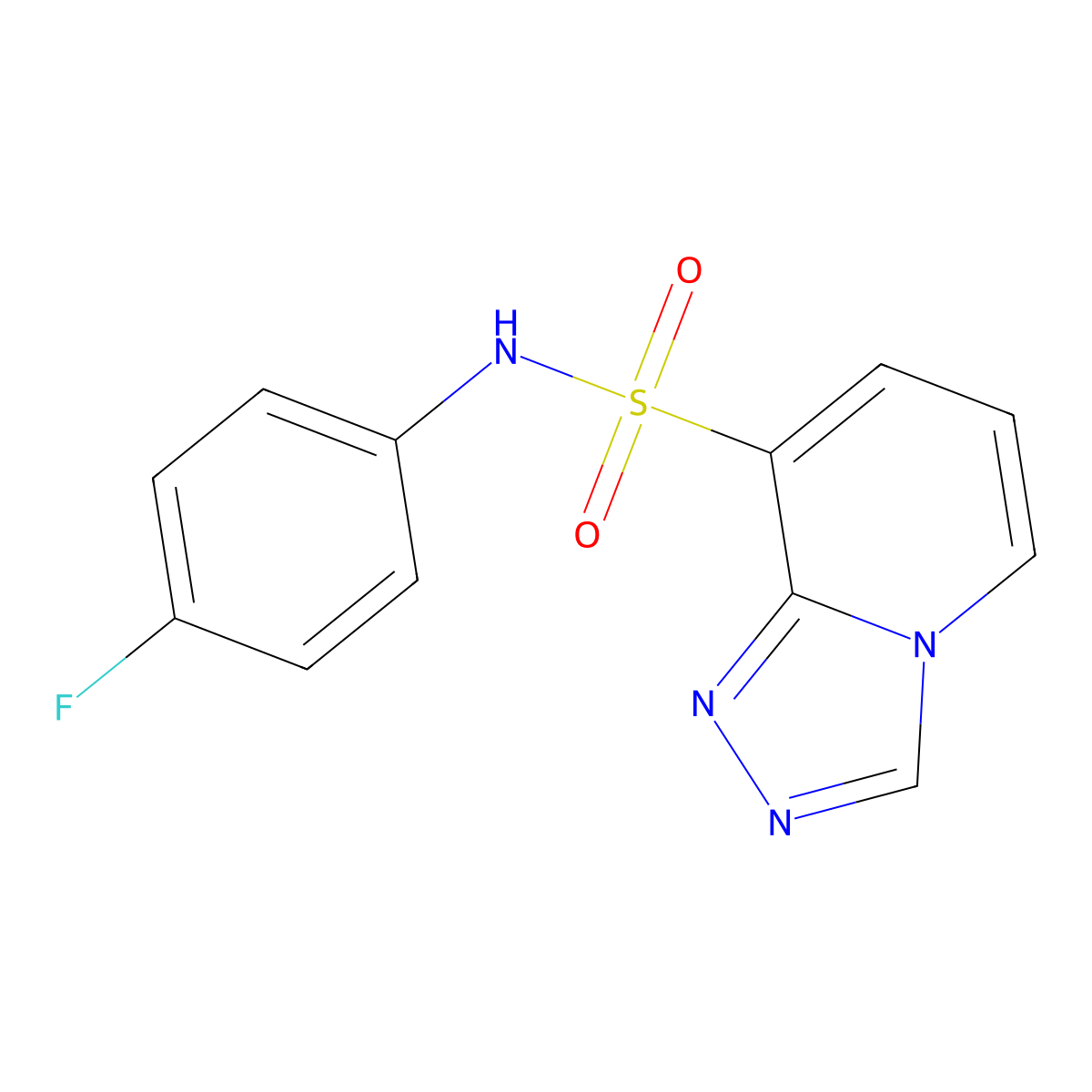 N-(4-fluorophenyl)[1,2,4]triazolo[4,3-a]pyridine-8-sulfonamide molecular structure, CAS 1359604-46-8