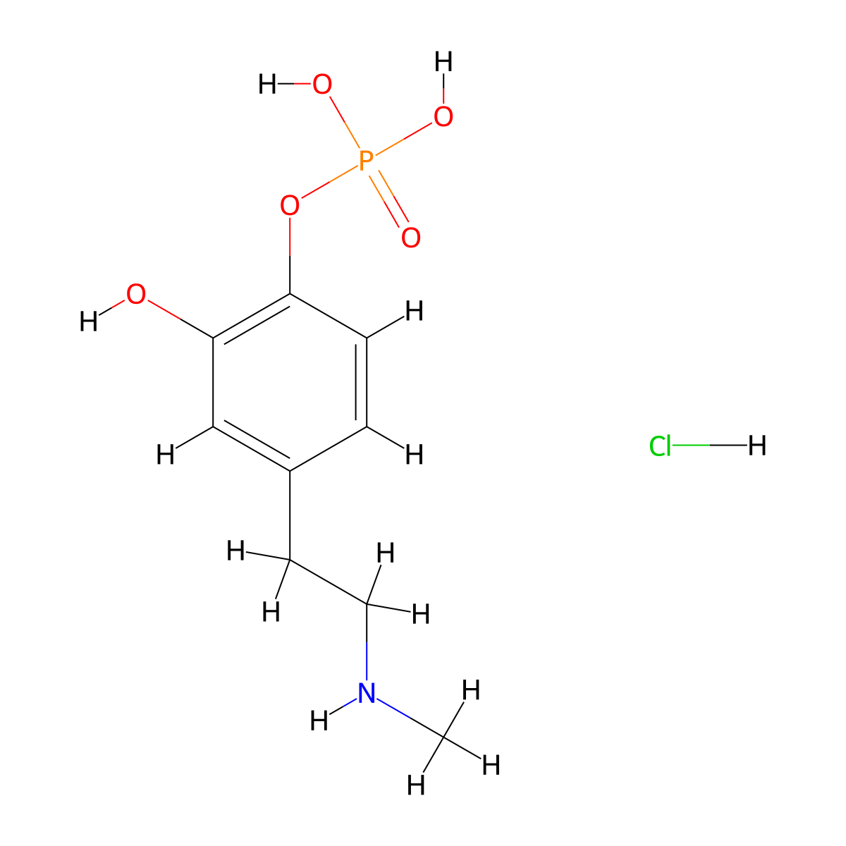 Fosopamine(HCl) molecular structure, CAS 135962-35-5