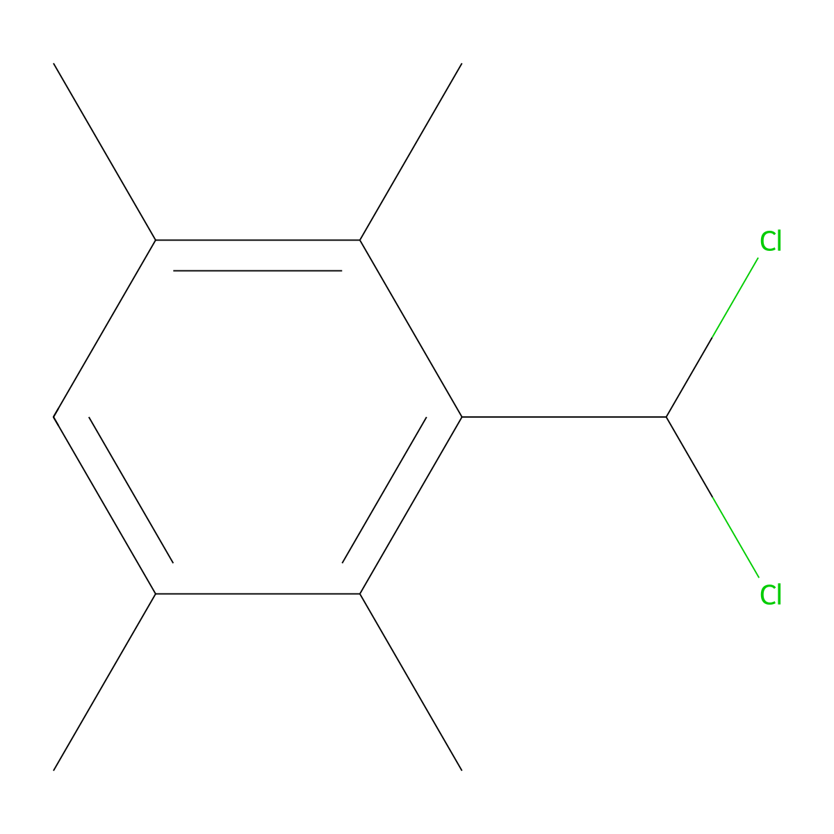 3-(Dichloromethyl)-1,2,4,5-tetramethylbenzene molecular structure, CAS 135962-97-9