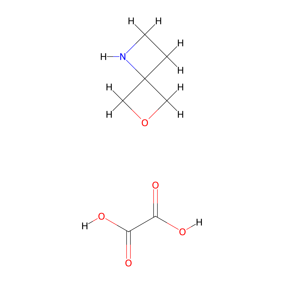 6-Oxa-1-azaspiro[3.3]heptane oxalate molecular structure, CAS 1359655-43-8