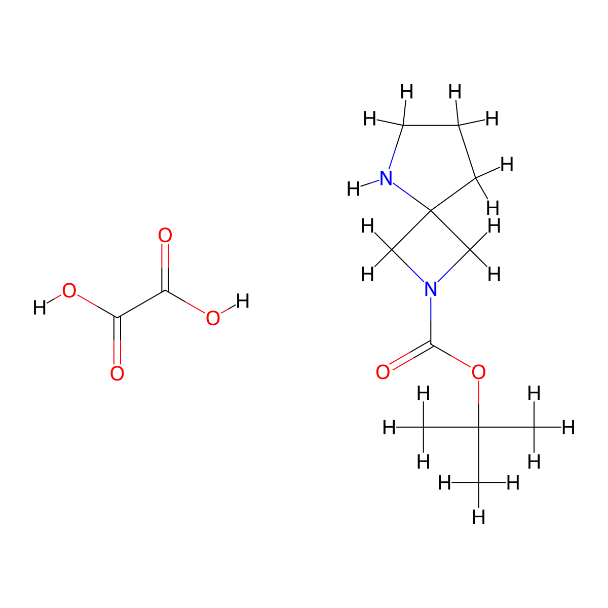 2-Boc-2,5-diazaspiro[3.4]octane oxalate molecular structure, CAS 1359655-69-8