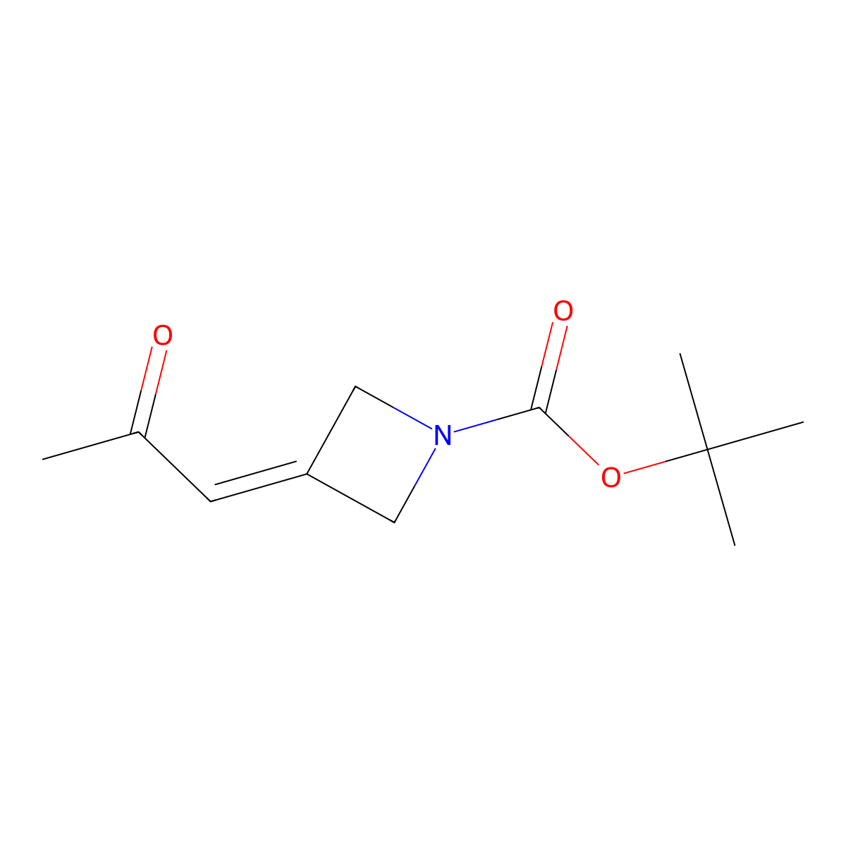 tert-Butyl 3-(2-oxopropylidene)azetidine-1-carboxylate molecular structure, CAS 1359655-71-2