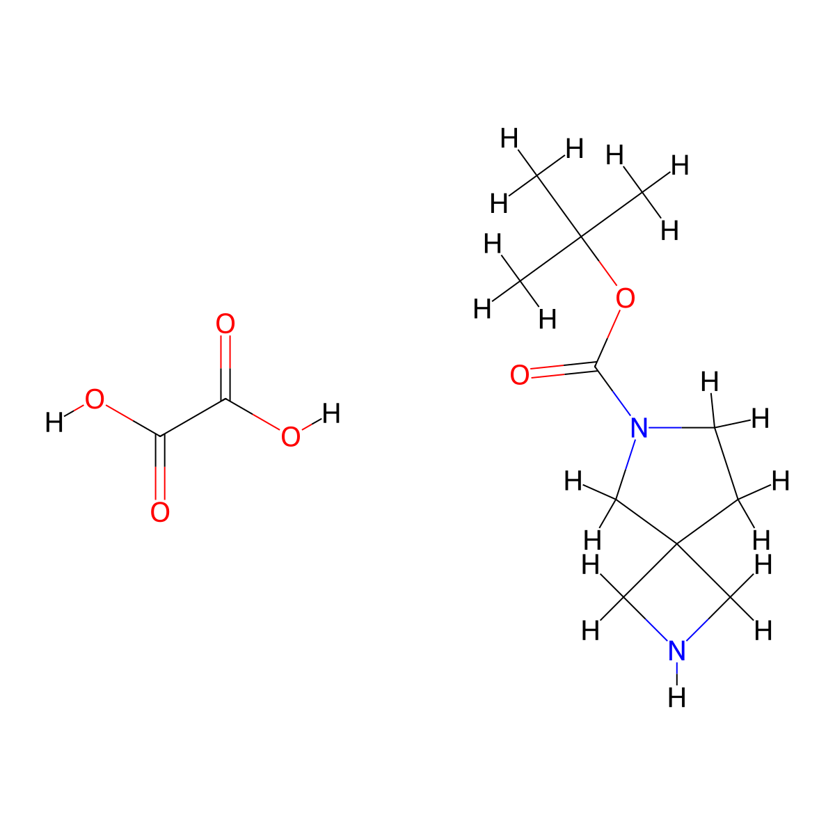 Tert-butyl 2,6-diazaspiro[3.4]octane-6-carboxylate oxalate molecular structure, CAS 1359655-84-7