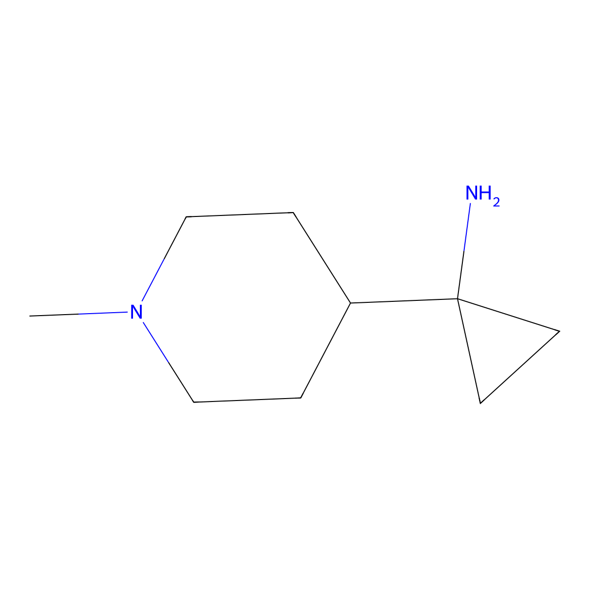 1-(1-Methylpiperidin-4-YL)cyclopropan-1-amine molecular structure, CAS 1359655-95-0