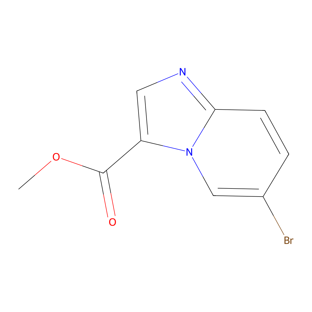 Methyl 6-bromoimidazo(1,2-a)pyridine-3-carboxylate molecular structure, CAS 1359656-01-1