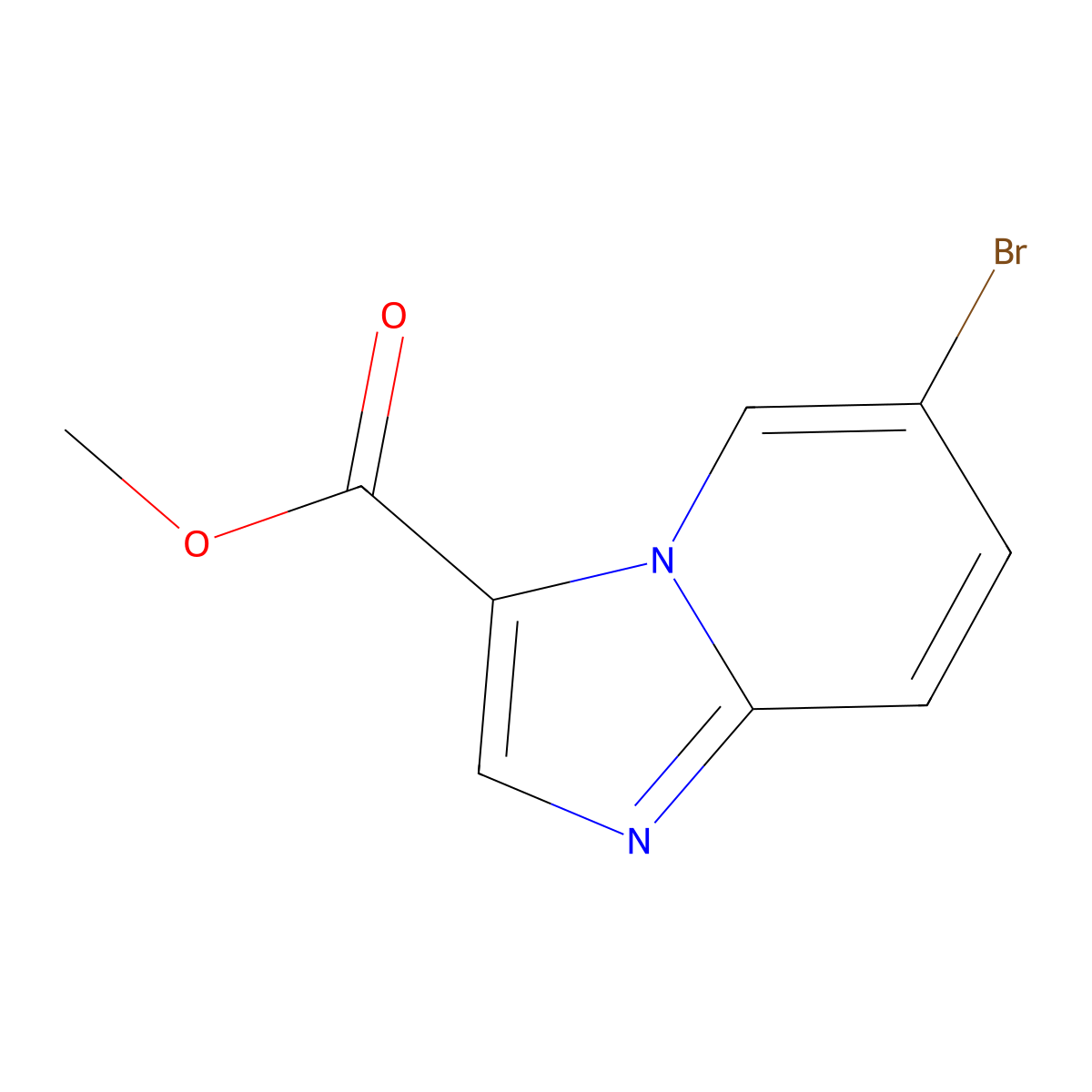 Methyl 6-bromoimidazo(1,2-a)pyridine-3-carboxylate molecular structure, CAS 1359656-01-1