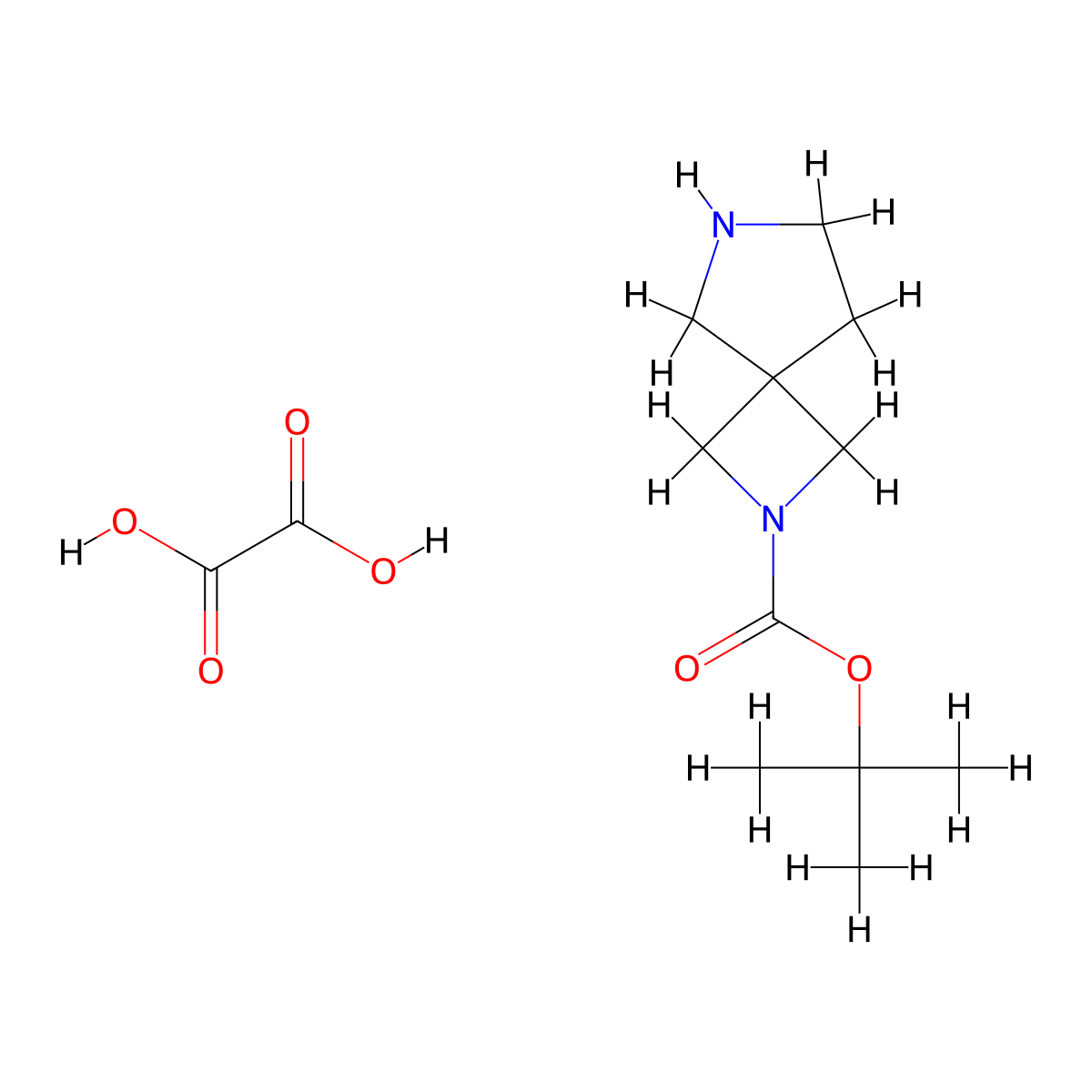 tert-Butyl 2,6-diazaspiro[3.4]octane-2-carboxylate oxalate molecular structure, CAS 1359656-10-2