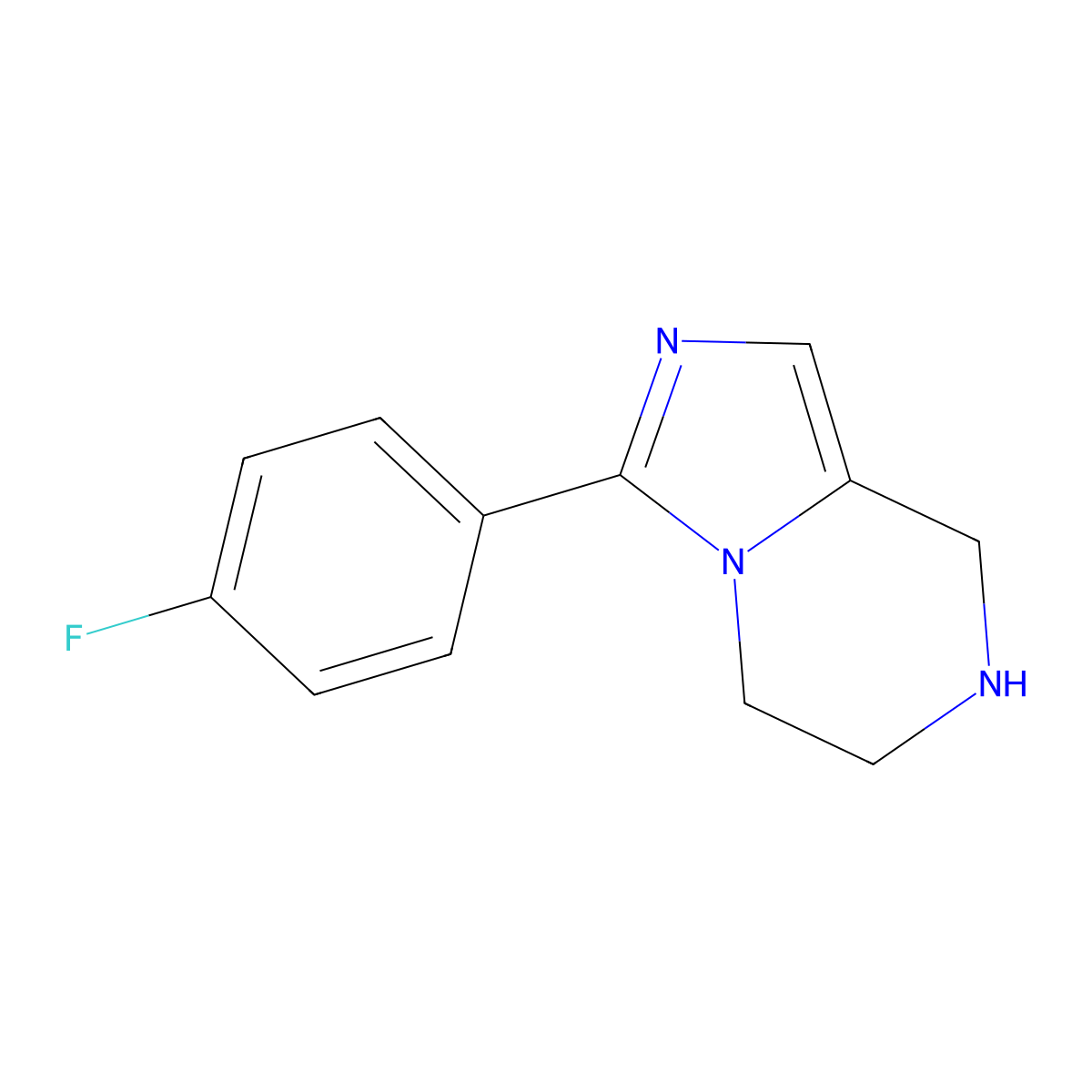 3-(4-Fluorophenyl)-5,6,7,8-tetrahydroimidazo[1,5-a]pyrazine molecular structure, CAS 1359656-94-2