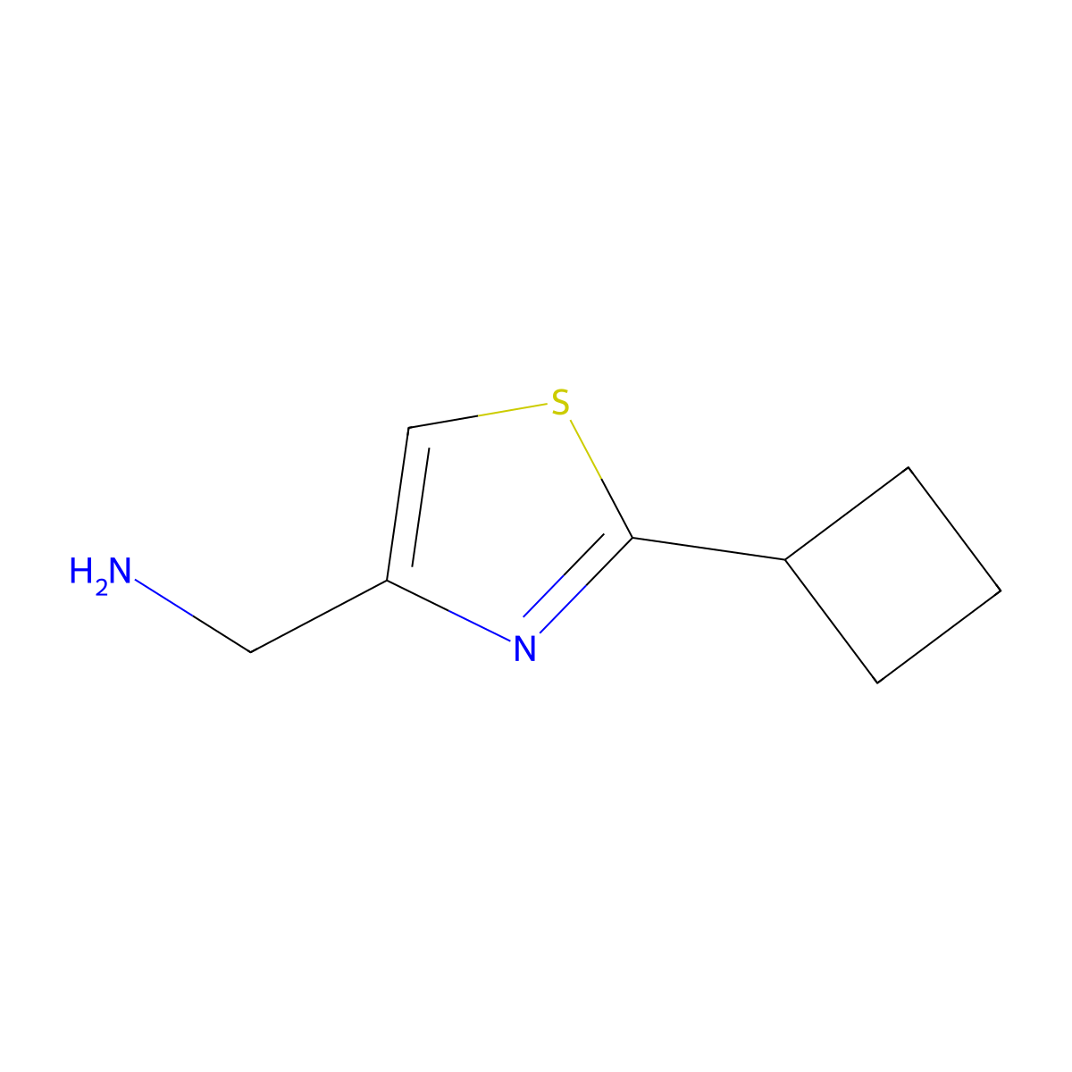 (2-Cyclobutylthiazol-4-yl)methanamine molecular structure, CAS 1359656-95-3