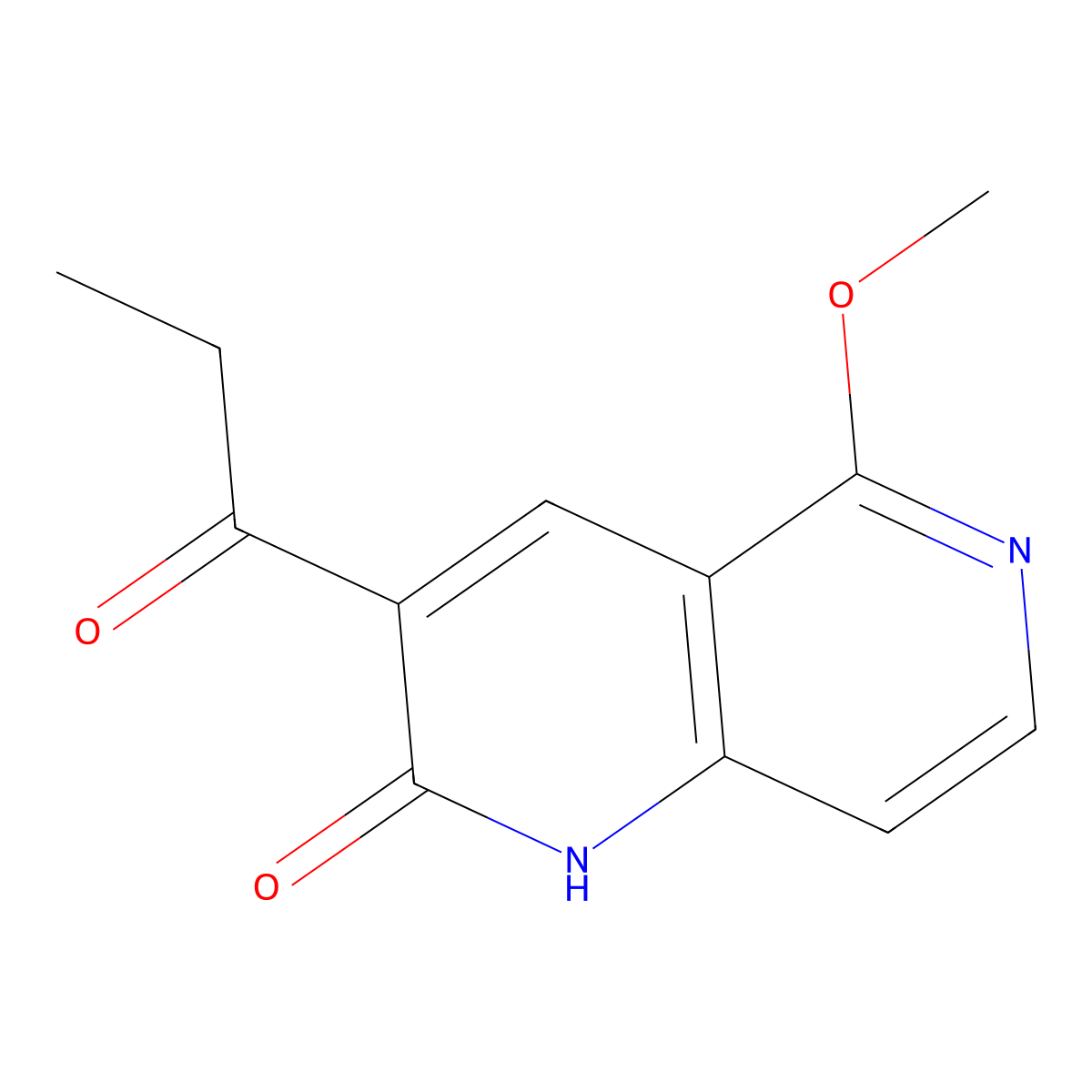 1-(2-Hydroxy-5-methoxy-1,6-naphthyridin-3-yl)propan-1-one molecular structure, CAS 1359657-03-6