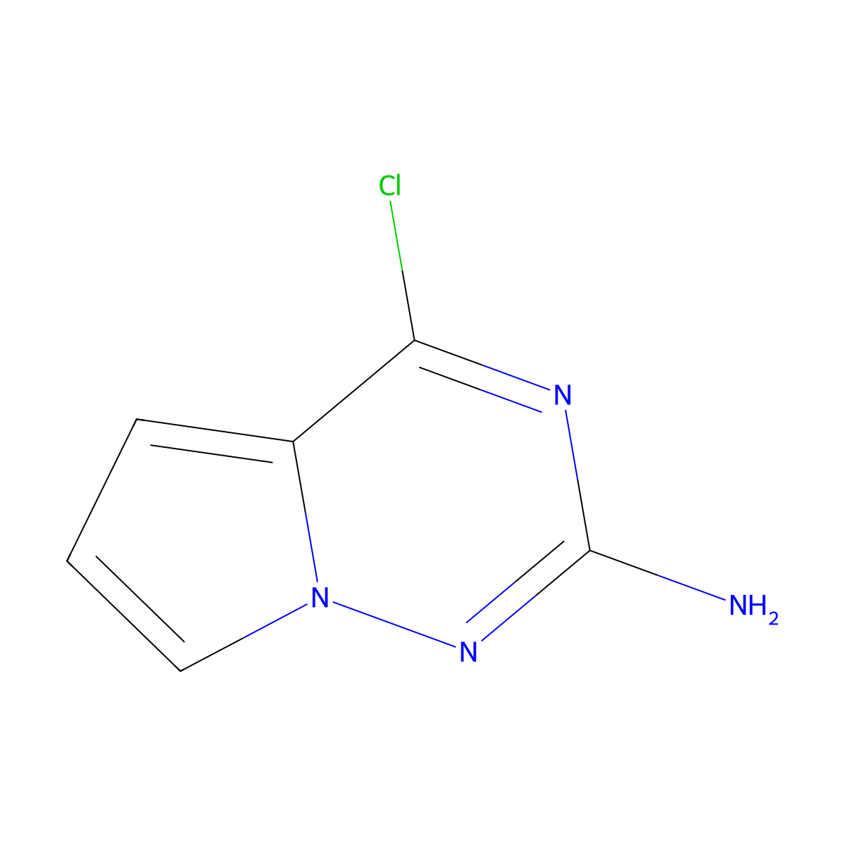 4-Chloropyrrolo[2,1-f][1,2,4]triazin-2-amine molecular structure, CAS 1359657-06-9