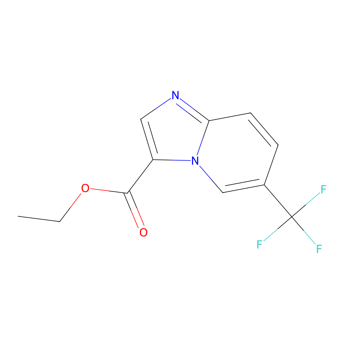 Ethyl 6-(trifluoromethyl)imidazo[1,2-a]pyridine-3-carboxylate molecular structure, CAS 1359657-11-6