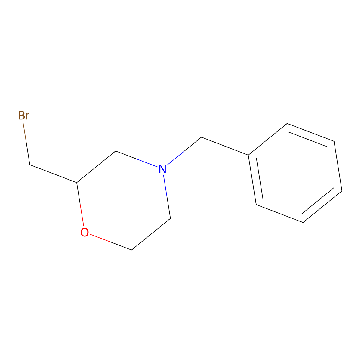 (R)-4-Benzyl-2-(bromomethyl)morpholine molecular structure, CAS 1359658-40-4
