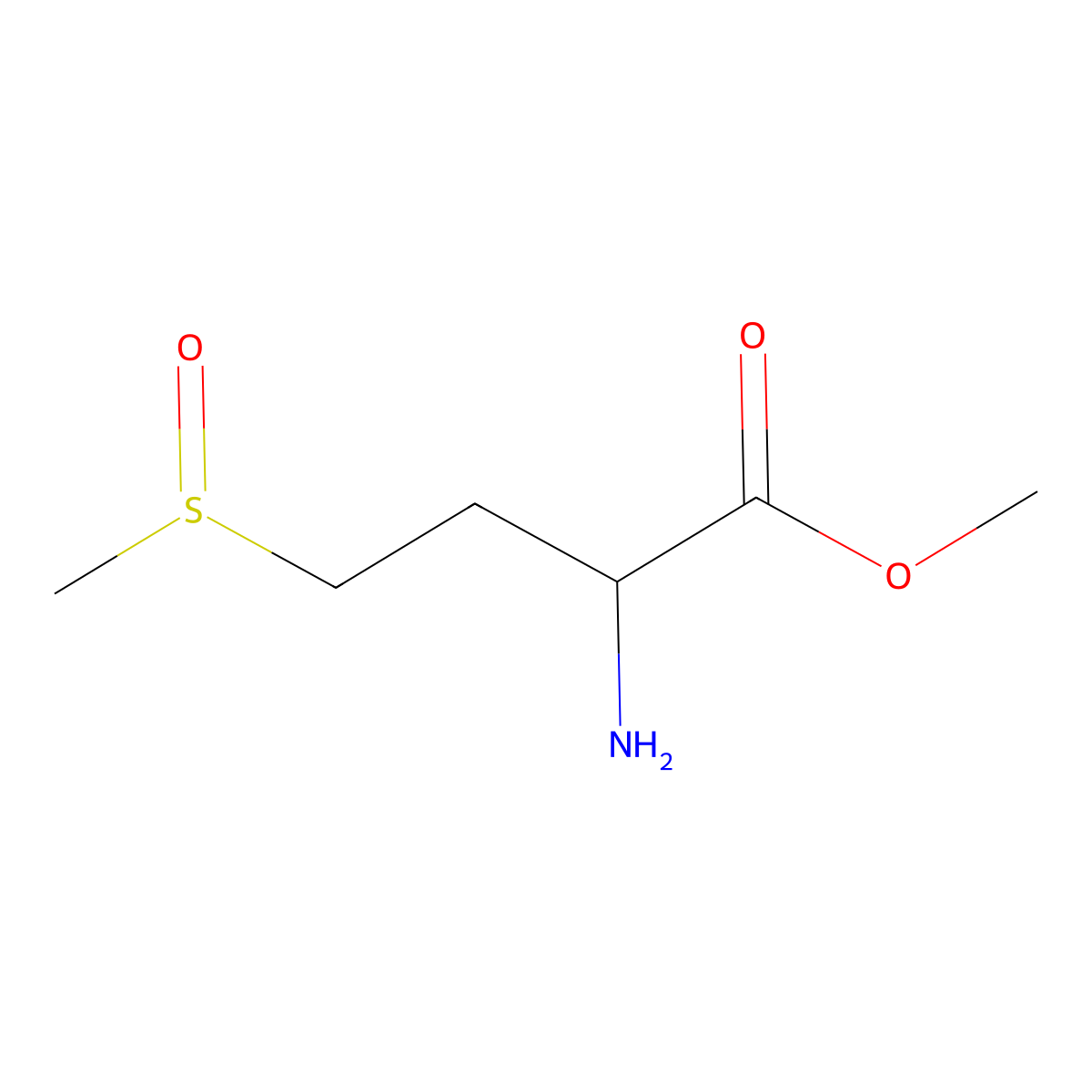 Methyl 2-amino-4-methanesulfinylbutanoate molecular structure, CAS 135968-15-9