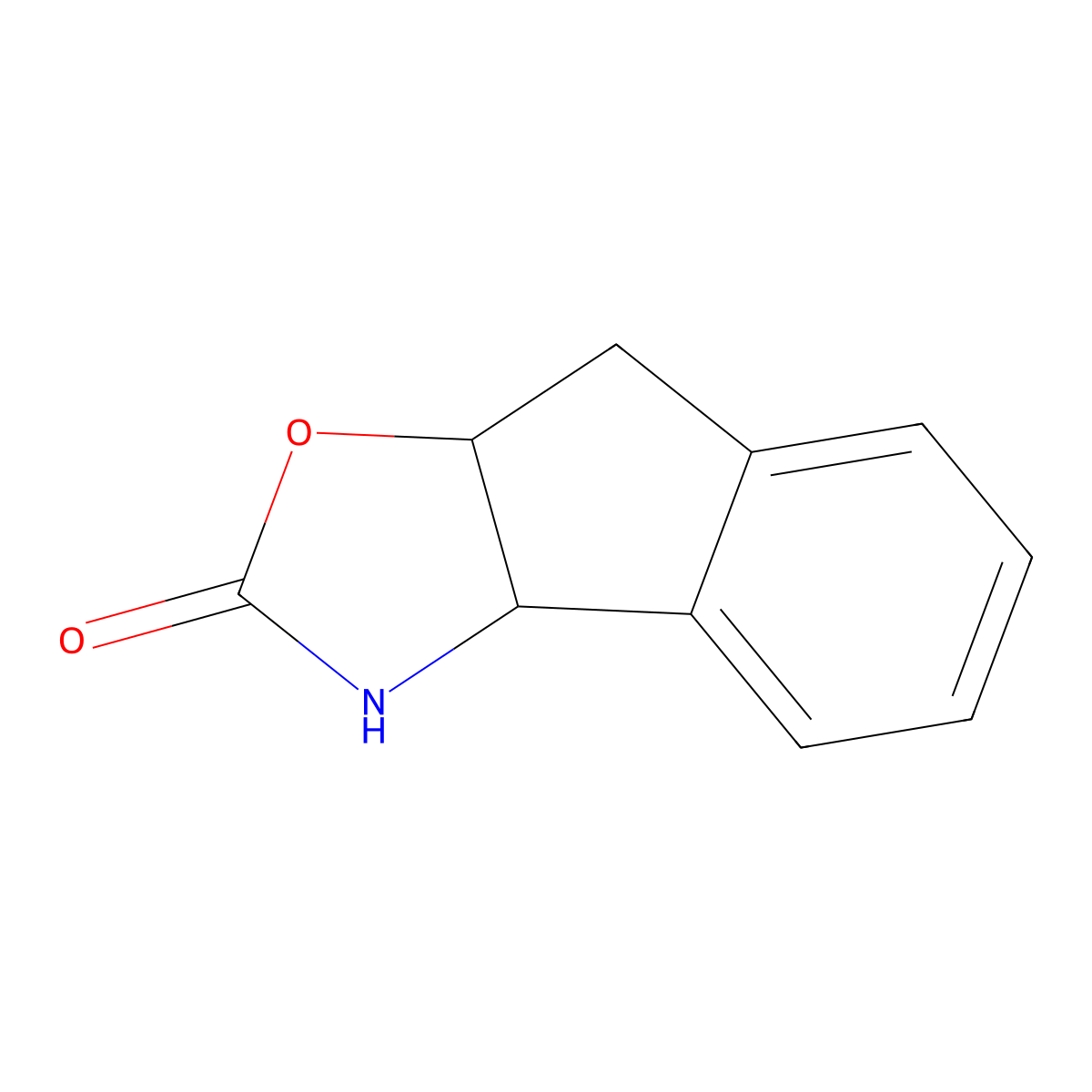 (3aR-cis)-(+)-3,3a,8,8a-Tetrahydro-2H-indeno[1,2-d]oxazol-2-one molecular structure, CAS 135969-65-2