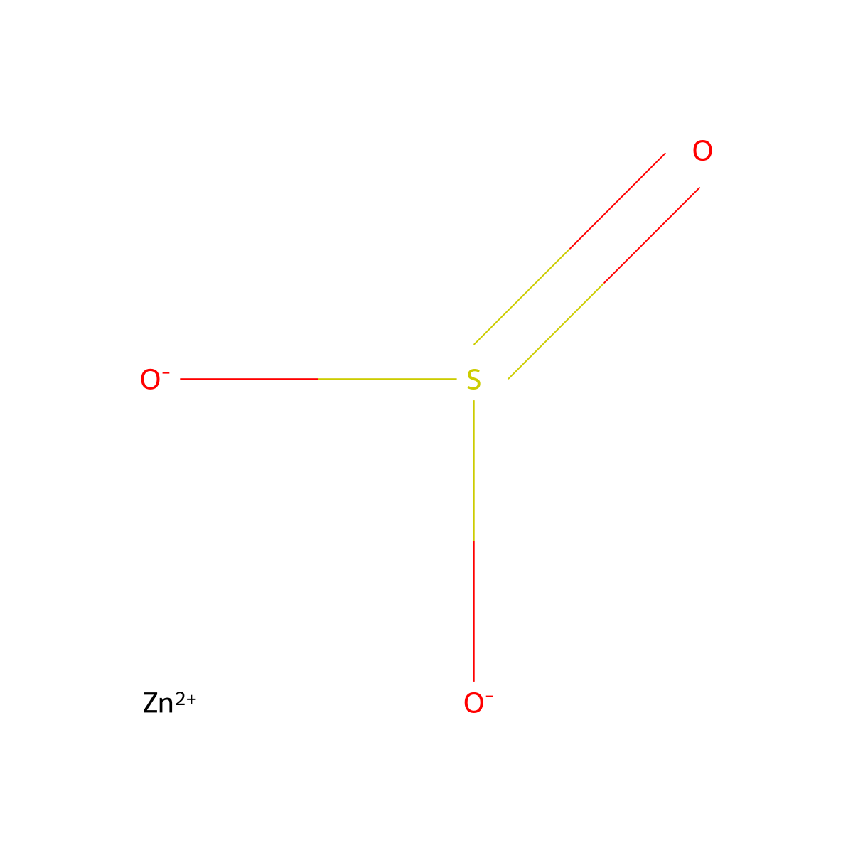 Sulfurous acid, zinc salt (1:1) molecular structure, CAS 13597-44-9