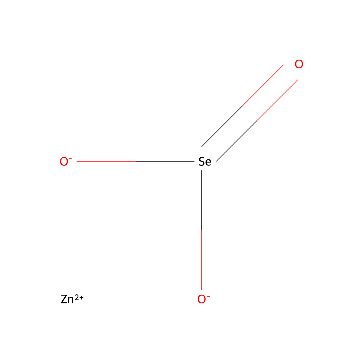 Zinc selenite molecular structure, CAS 13597-46-1