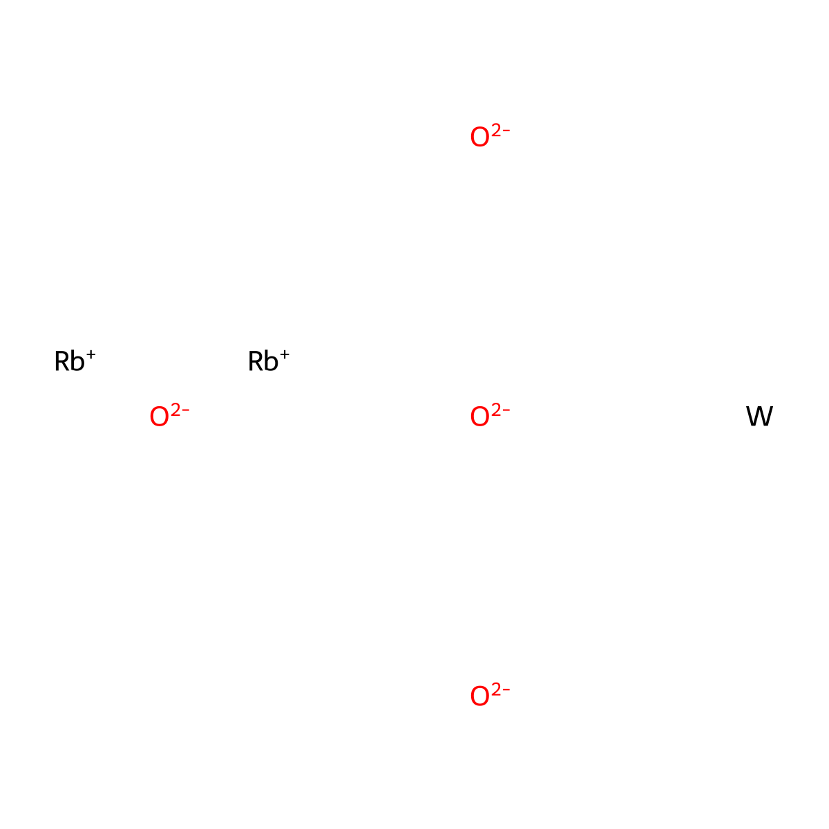 Rubidium tungsten oxide (Rb2WO4) molecular structure, CAS 13597-52-9