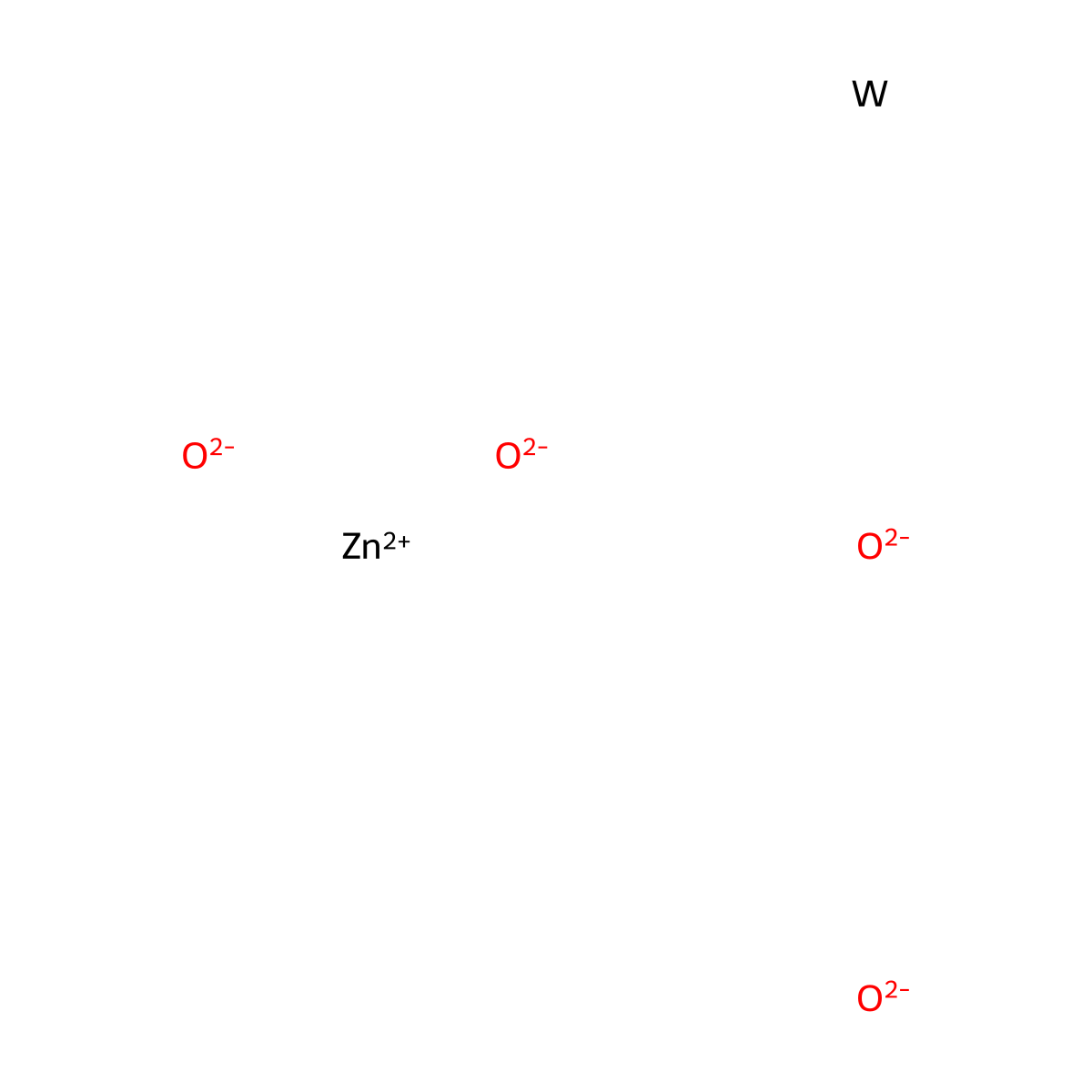 Tungsten zinc oxide (WZnO4) molecular structure, CAS 13597-56-3