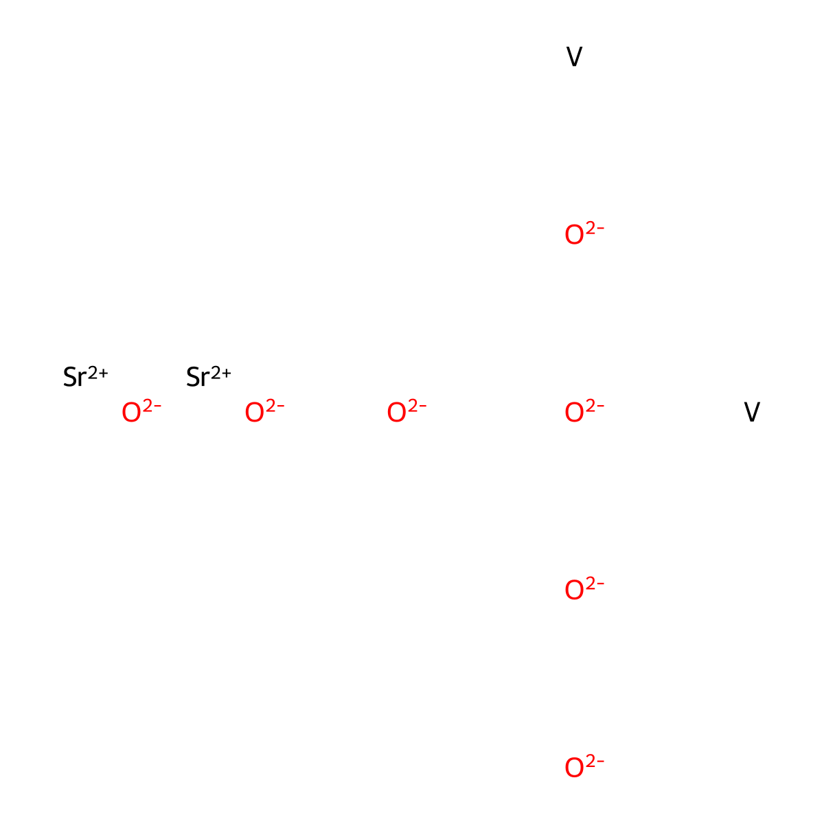 Strontium vanadium oxide (SrV2O6) molecular structure, CAS 13597-58-5