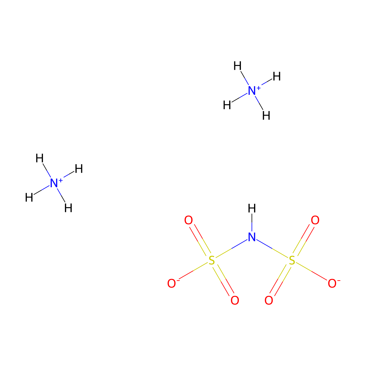 Imidodisulfuric acid, ammonium salt (1:2) molecular structure, CAS 13597-84-7