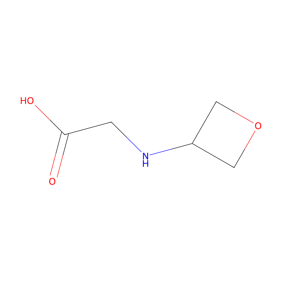 2-(Oxetan-3-ylamino)acetic acid molecular structure, CAS 1359702-02-5