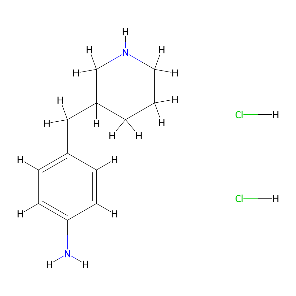 4-(Piperidin-3-ylmethyl)aniline dihydrochloride molecular structure, CAS 1359702-23-0
