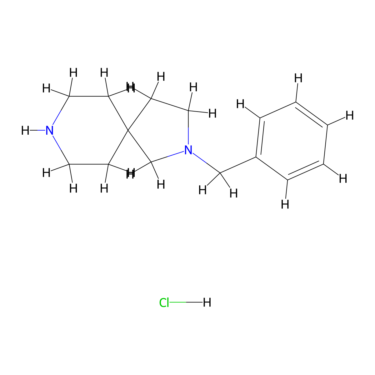 2-Benzyl-2,8-diazaspiro[4.5]decane hydrochloride molecular structure, CAS 1359702-31-0