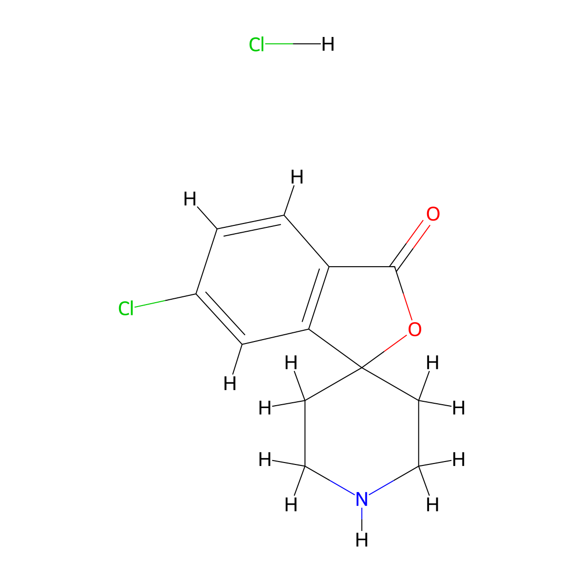 6-Chloro-3H-spiro[isobenzofuran-1,4'-piperidin]-3-one hydrochloride molecular structure, CAS 1359702-81-0