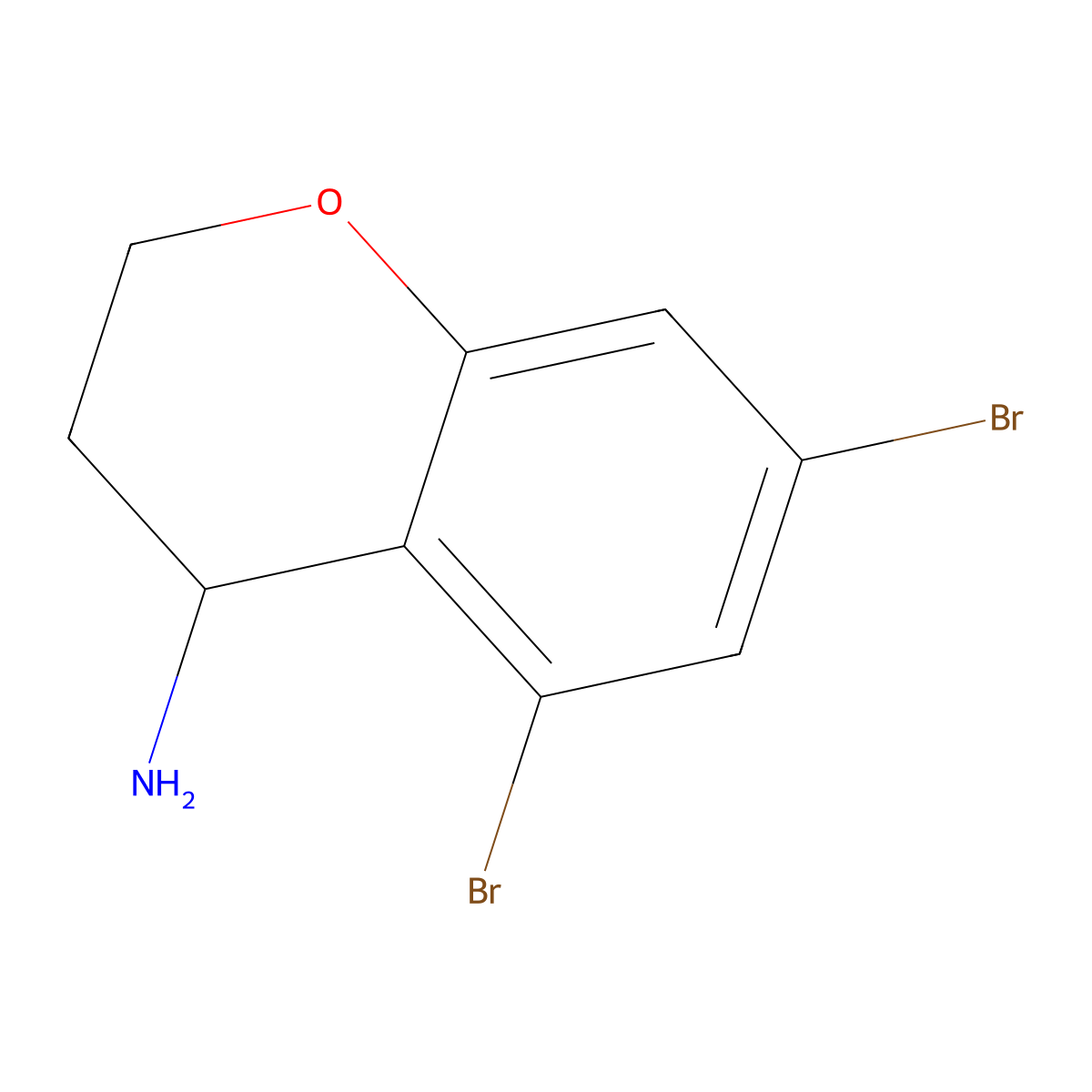 5,7-Dibromochroman-4-amine molecular structure, CAS 1359703-22-2