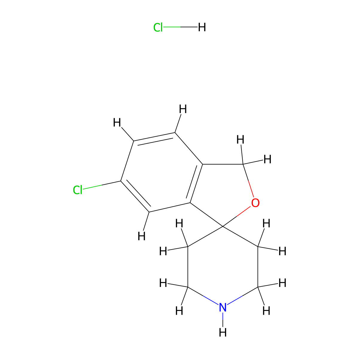 6-Chloro-3H-spiro[isobenzofuran-1,4'-piperidine] hydrochloride molecular structure, CAS 1359703-79-9