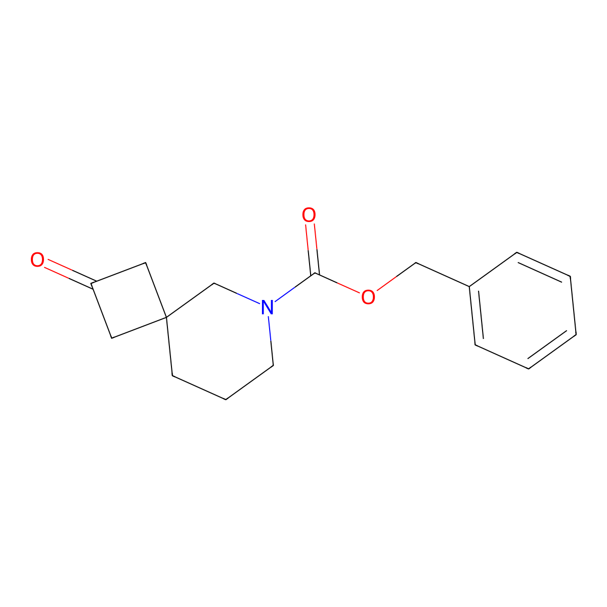 Benzyl 2-oxo-6-azaspiro[3.5]nonane-6-carboxylate molecular structure, CAS 1359705-27-3