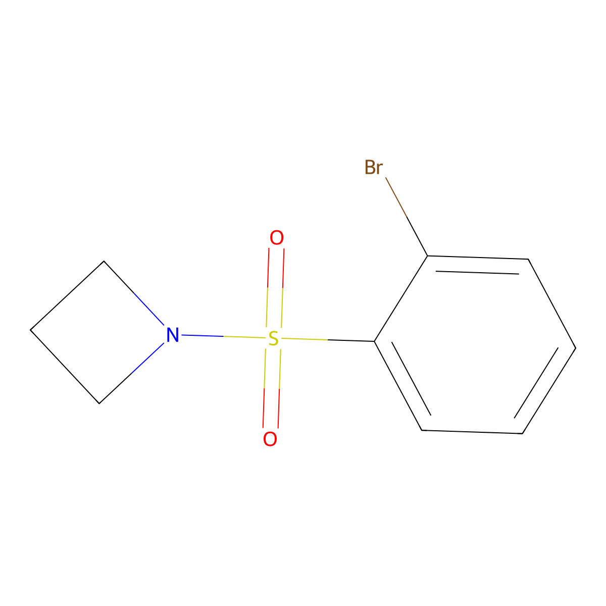 1-((2-Bromophenyl)sulfonyl)azetidine molecular structure, CAS 1359705-87-5