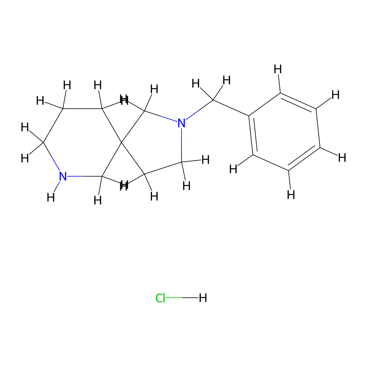 2-Benzyl-2,7-diazaspiro[4.5]decane hydrochloride molecular structure, CAS 1359706-30-1