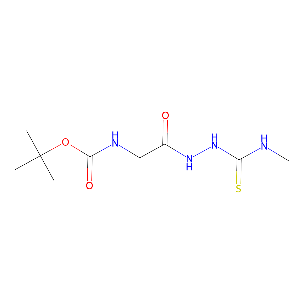 tert-Butyl (2-(2-(methylcarbamothioyl)hydrazinyl)-2-oxoethyl)carbamate molecular structure, CAS 1359706-34-5