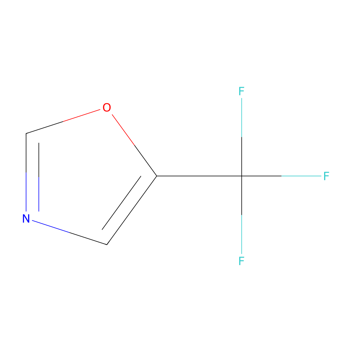 5-(Trifluoromethyl)-1,3-oxazole molecular structure, CAS 1359706-47-0