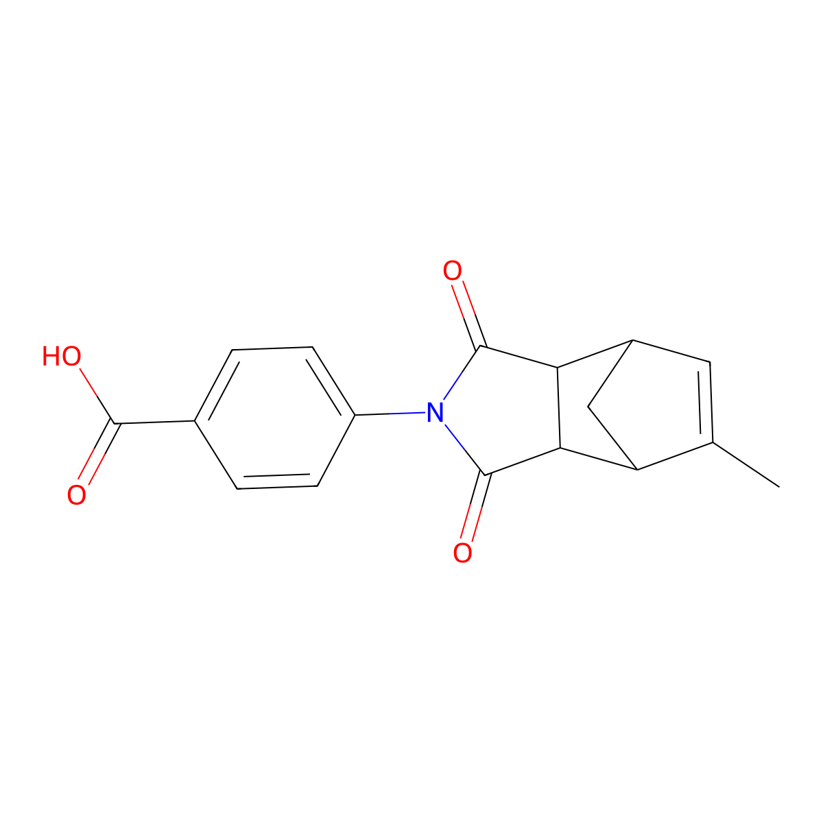 4-(5-methyl-1,3-dioxo-1,3,3a,4,7,7a-hexahydro-2H-4,7-methanoisoindol-2-yl)benzoic acid molecular structure, CAS 135971-84-5